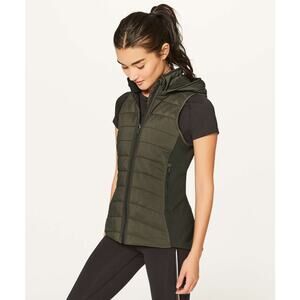(6) $148 Lululemon Extra Mile Vest Dark Olive‎